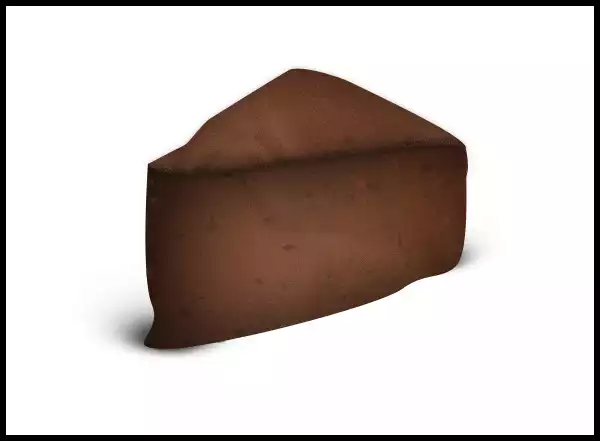 Full Tutorial On How To Draw a Piece of Chocolate Cake in Photoshop
